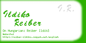 ildiko reiber business card